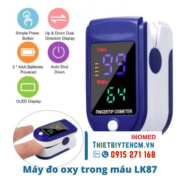 Máy đo nồng độ oxy trong máu Pulse Oximeter Fingertip LK87